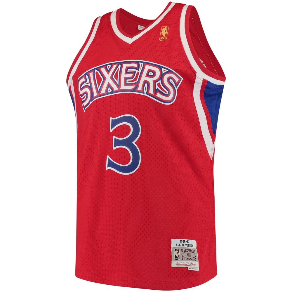 Maillot Allen Iverson Philadelphia 76ers Swingman Hardwood Classics - Red