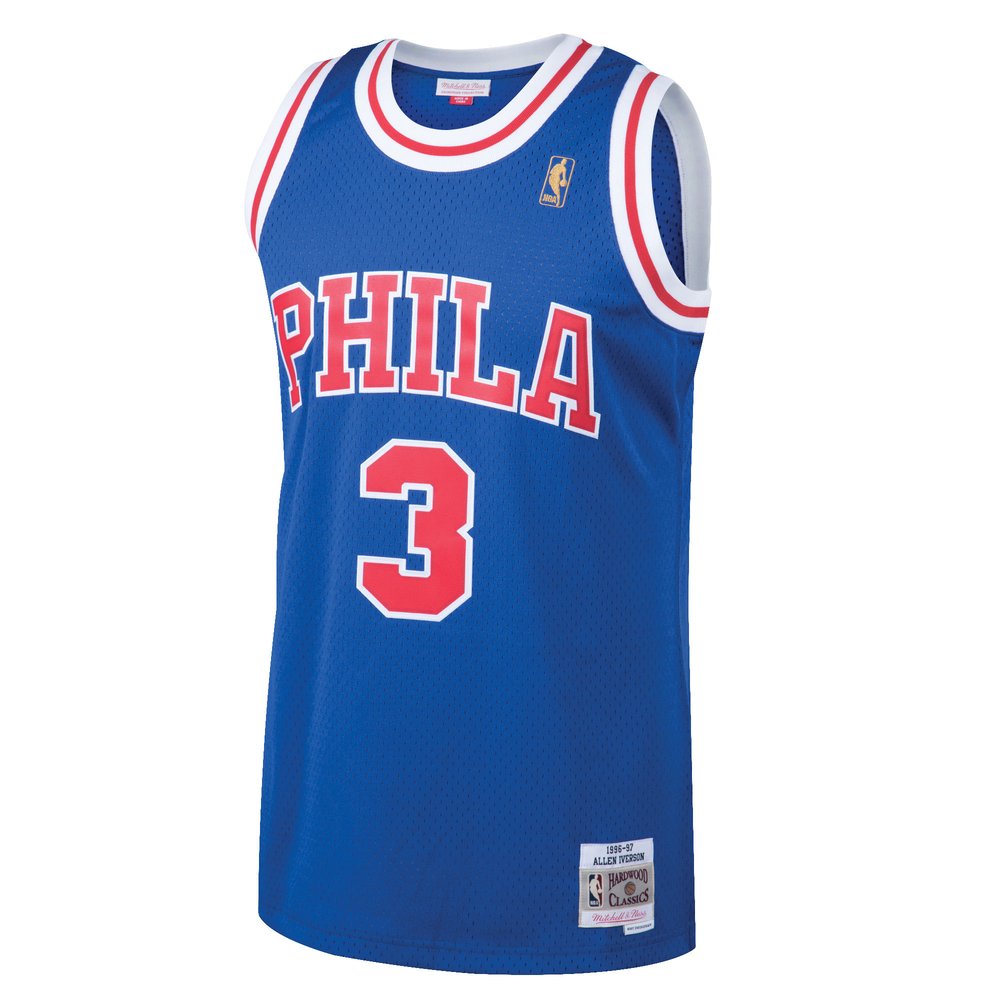 Maillot Allen Iverson Philadelphia 76ers Swingman Hardwood Classics - Royal