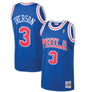 Maillot Allen Iverson Philadelphia 76ers Swingman Hardwood Classics - Royal