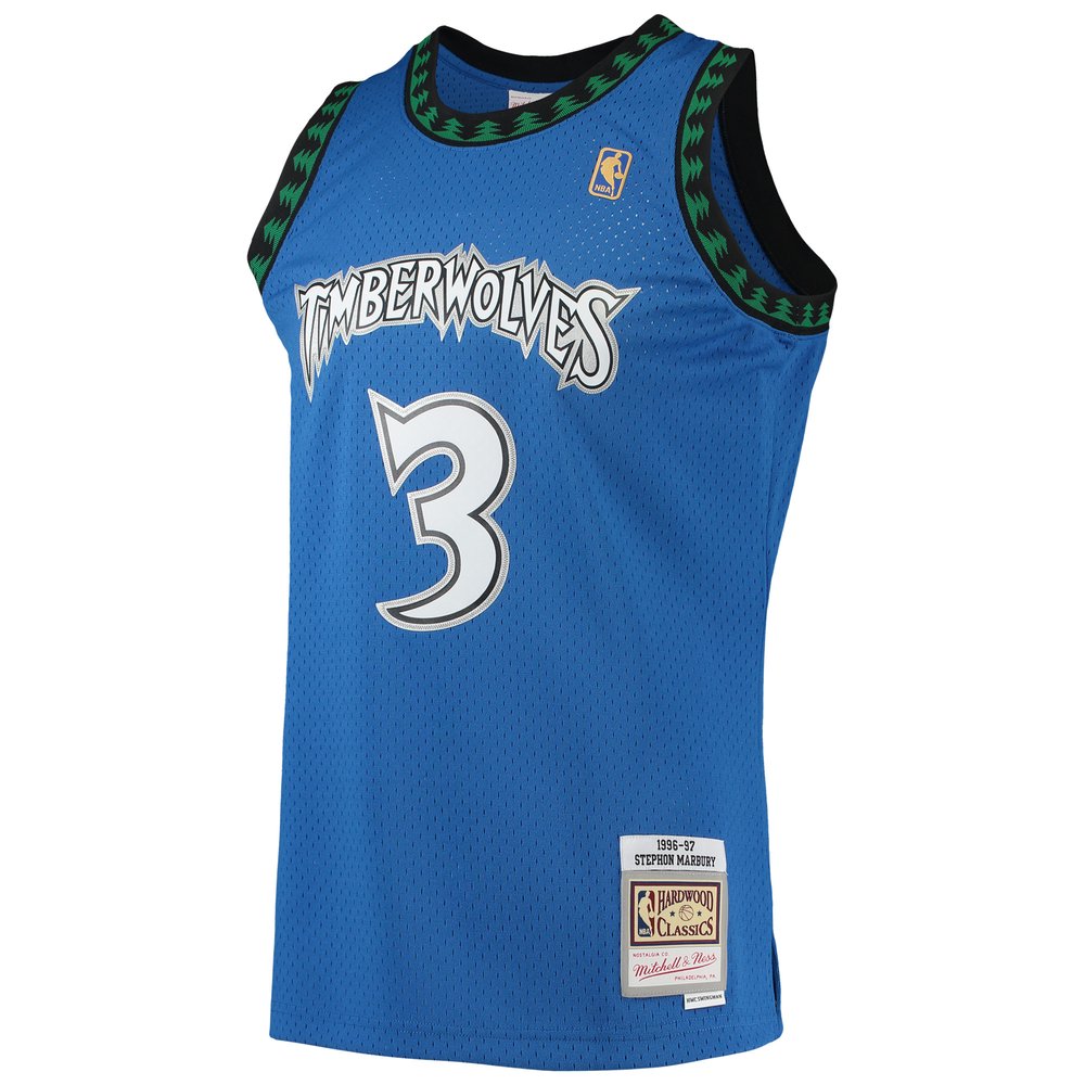 Maillot Stephon Marbury Minnesota Timberwolves Swingman Hardwood Classics - Blue