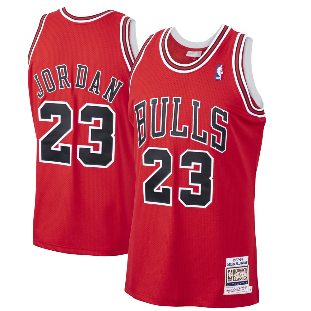 Maillot Michael Jordan Chicago Bulls Authentic Hardwood Classics - Scarlet