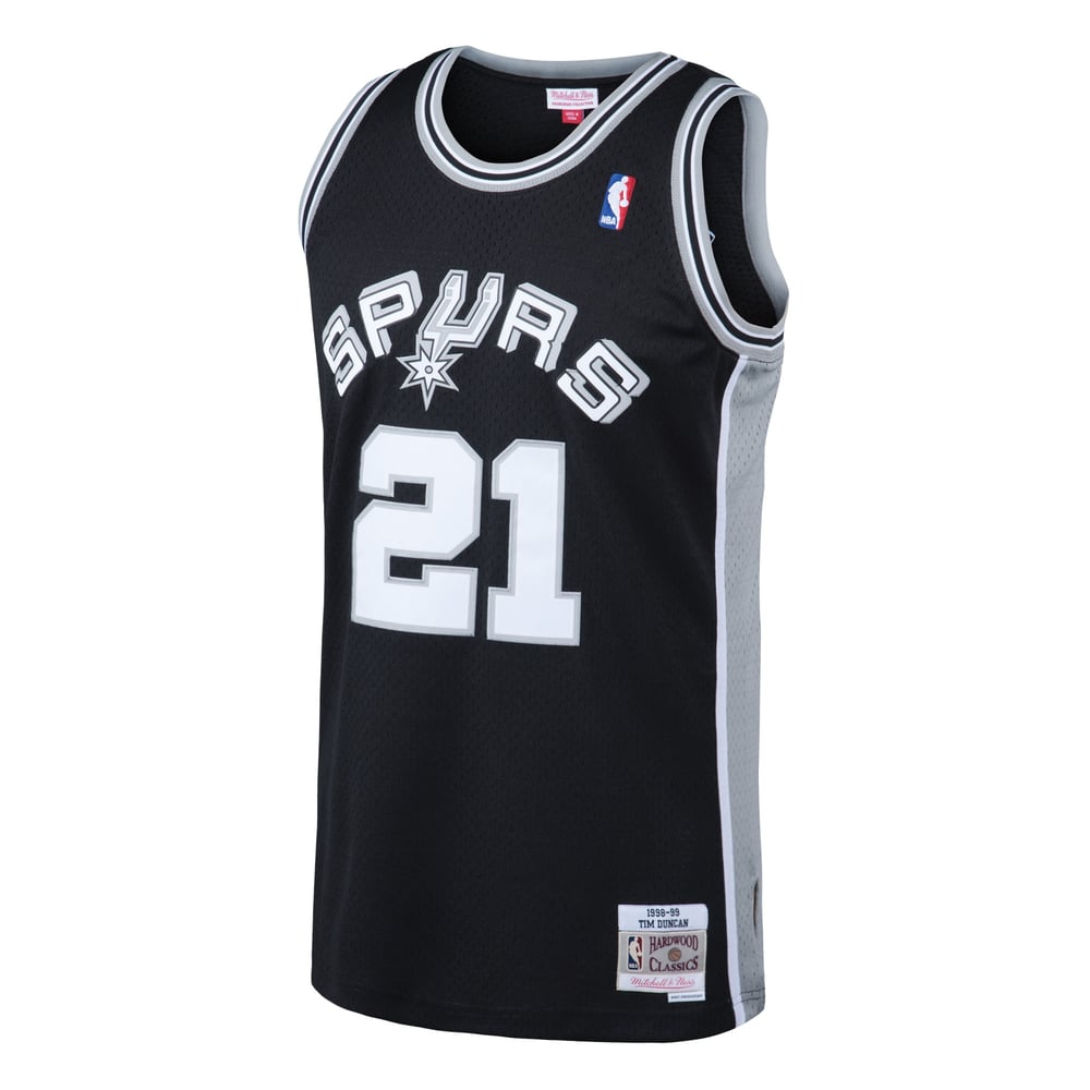Maillot Tim Duncan San Antonio Spurs Swingman Hardwood Classics - Black