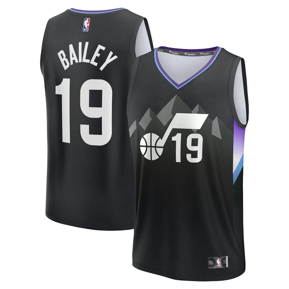 Maillot Ace Bailey Utah Jazz Fast Break Statement Edition - Black