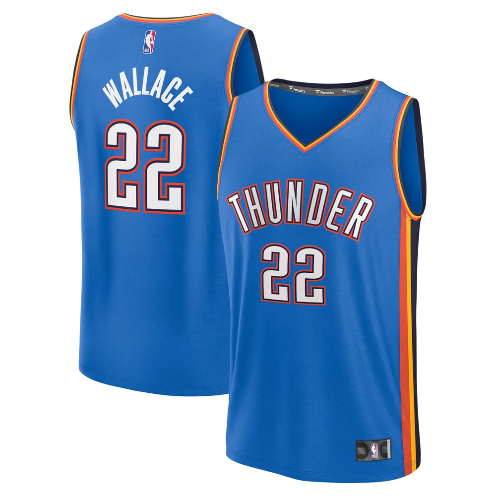 Maillot Cason Wallace Oklahoma City Thunder Fast Break Icon Edition - Blue