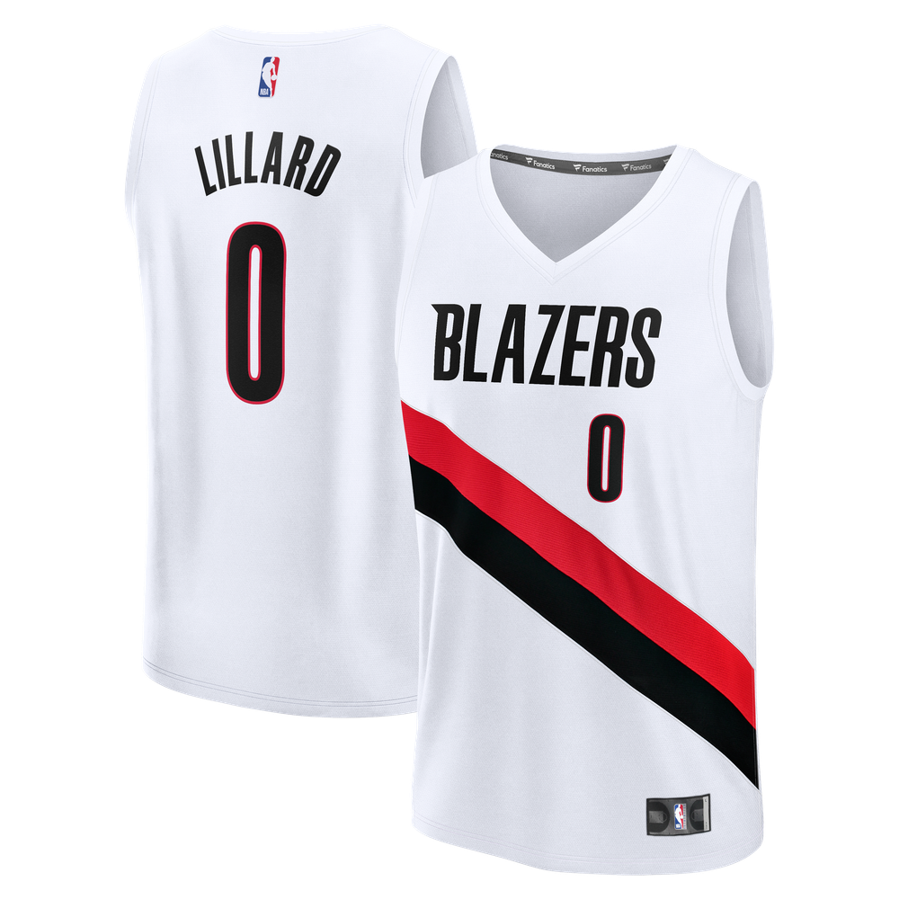 Maillot Damian Lillard Portland Trail Blazers Fast Break Association Edition - White