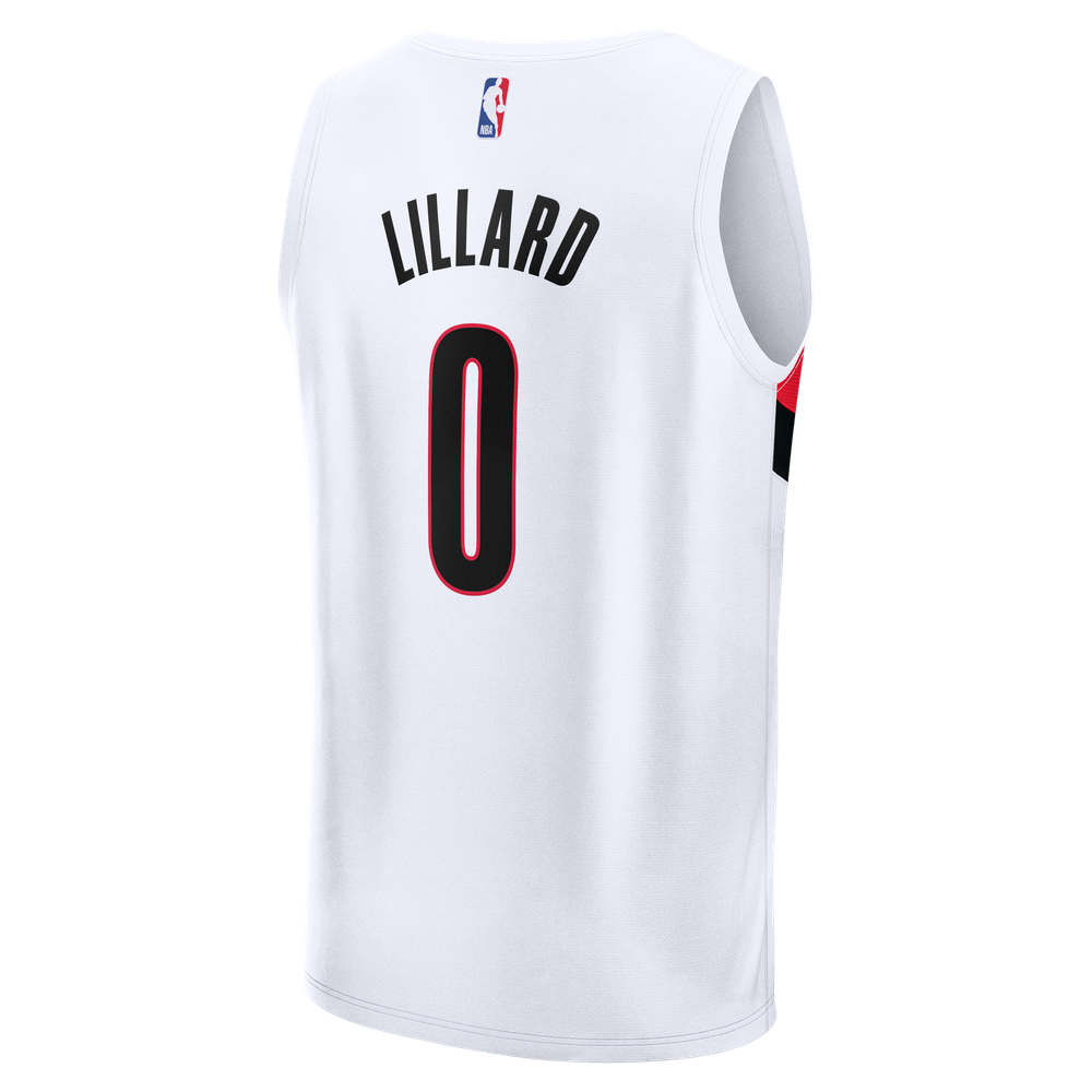 Maillot Damian Lillard Portland Trail Blazers Fast Break Association Edition - White