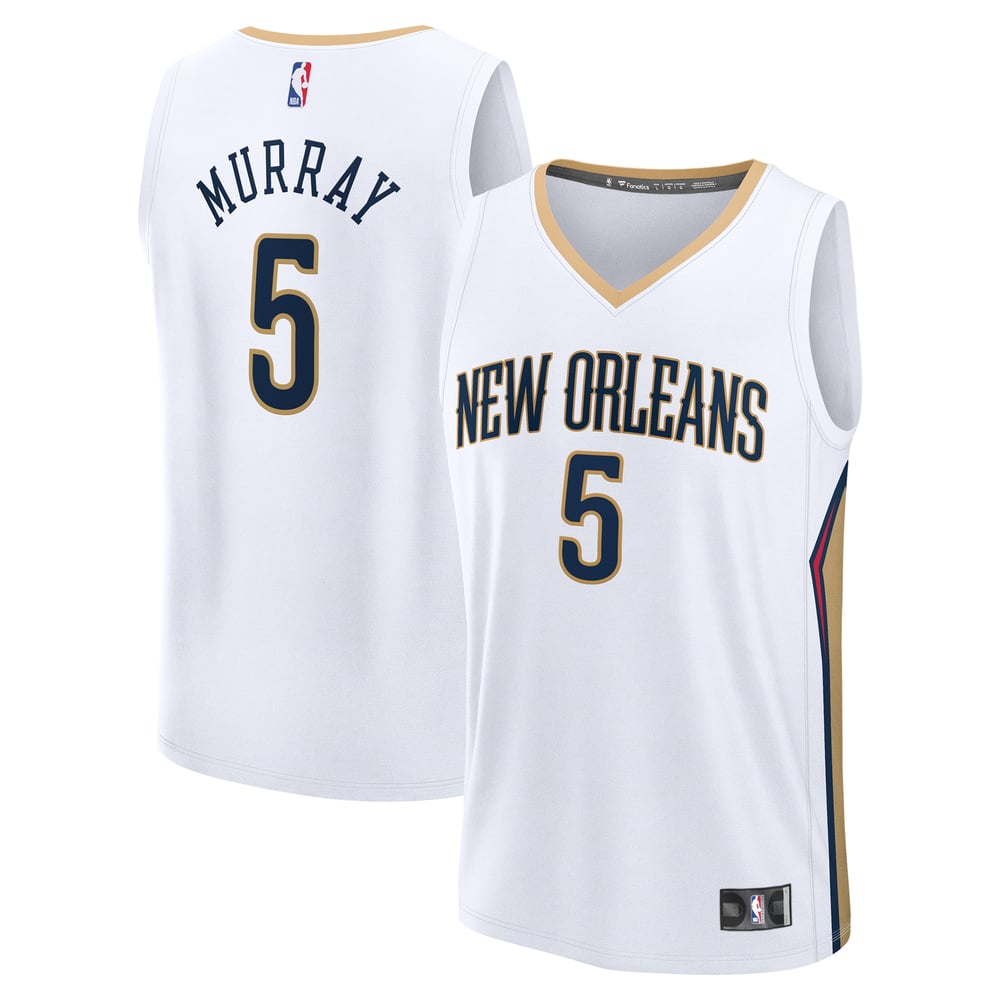 Maillot Dejounte Murray New Orleans Pelicans Fast Break Association Edition - White
