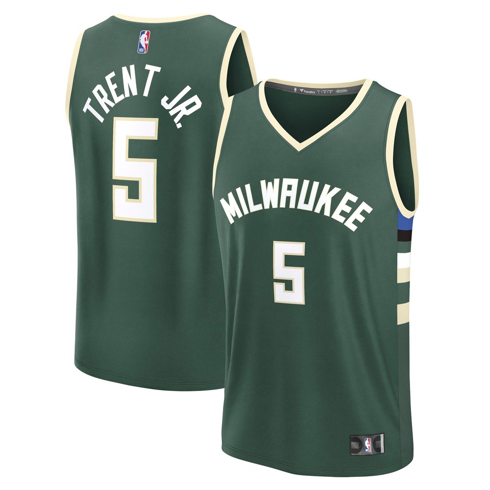 Maillot Gary Trent Jr. Milwaukee Bucks Fast Break Icon Edition - Hunter Green