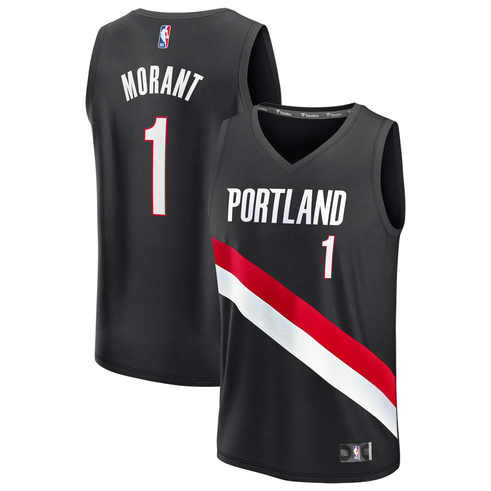 Maillot Ja Morant Portland Trail Blazers Fast Break Icon Edition - Black