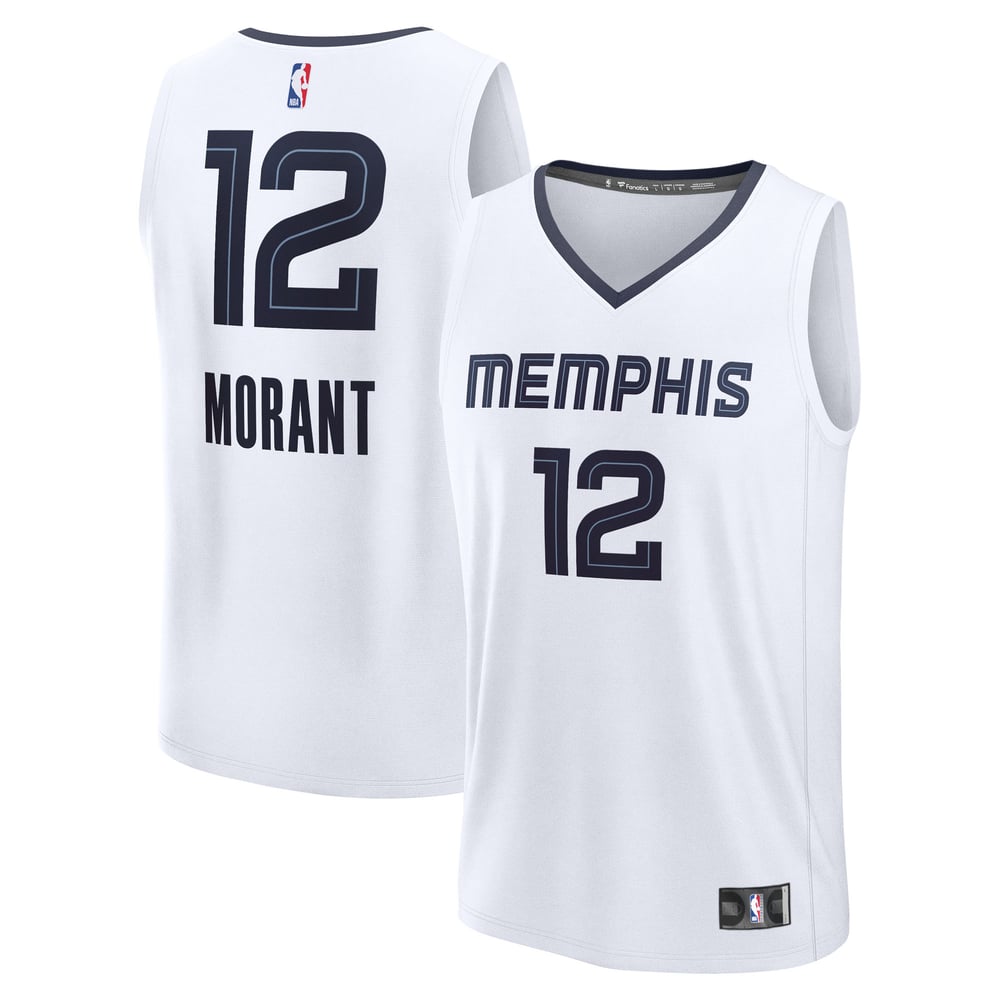 Maillot Ja Morant Memphis Grizzlies Fast Break Association Edition - White
