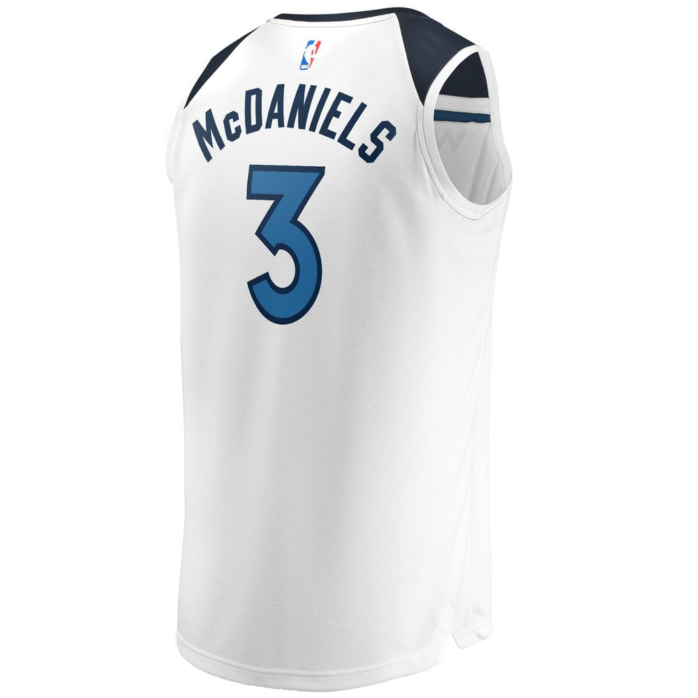 Maillot Jaden McDaniels Minnesota Timberwolves Fast Break Association Edition - White