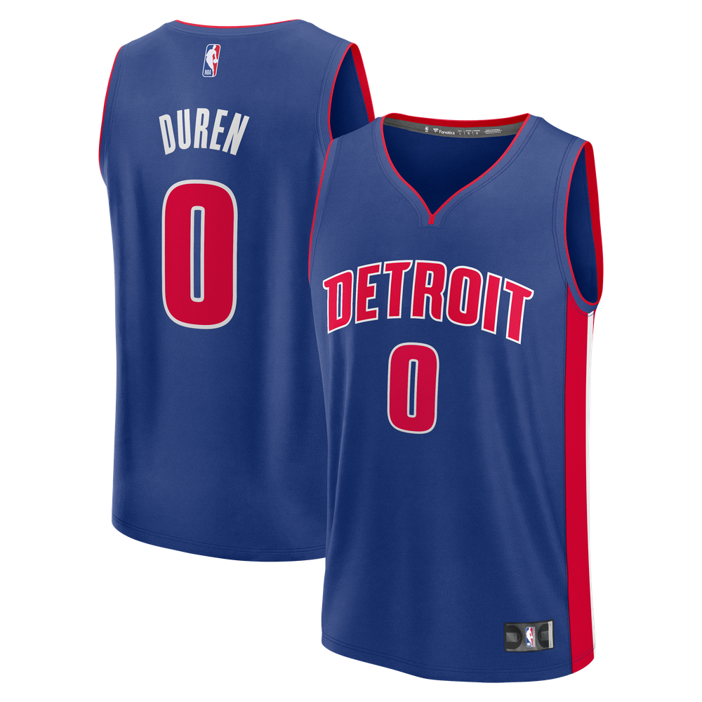 Maillot Jalen Duren Detroit Pistons Fast Break Icon Edition - Blue