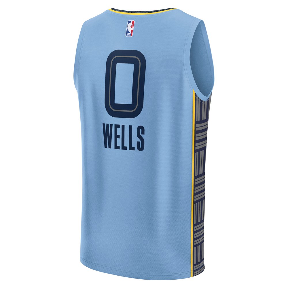 Maillot Jaylen Wells Memphis Grizzlies Fast Break Statement Edition - Light Blue