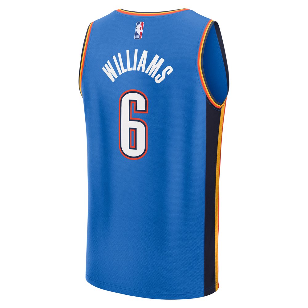 Maillot Jaylin Williams Oklahoma City Thunder Fast Break Icon Edition - Blue