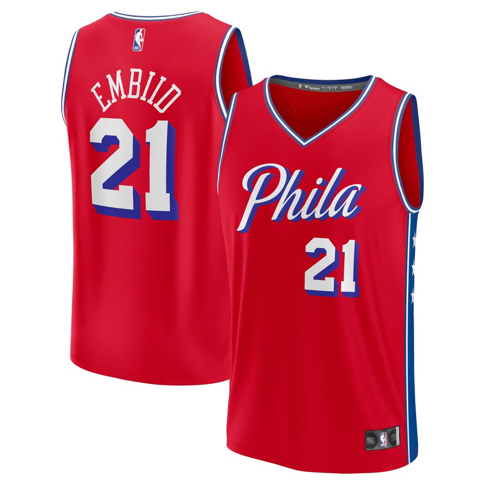 Maillot Joel Embiid Philadelphia 76ers Fast Break Statement Edition - Red