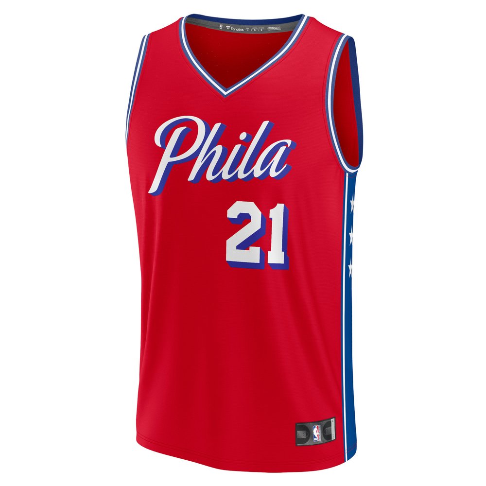 Maillot Joel Embiid Philadelphia 76ers Fast Break Statement Edition - Red