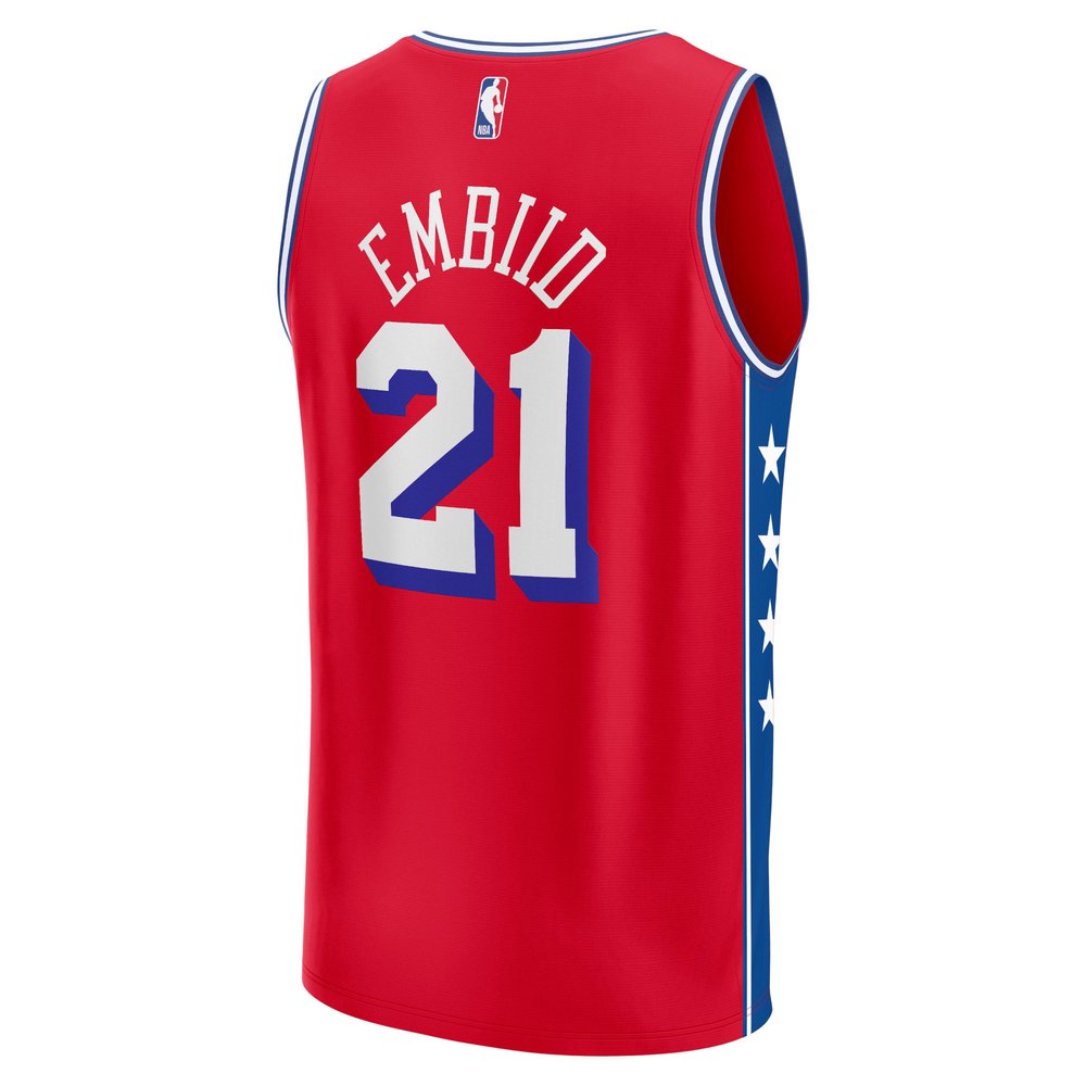 Maillot Joel Embiid Philadelphia 76ers Fast Break Statement Edition - Red