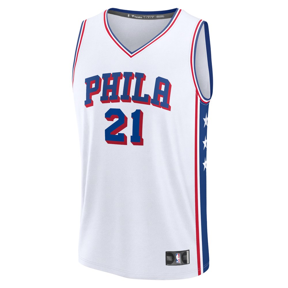 Maillot Joel Embiid Philadelphia 76ers Fast Break Association Edition - White