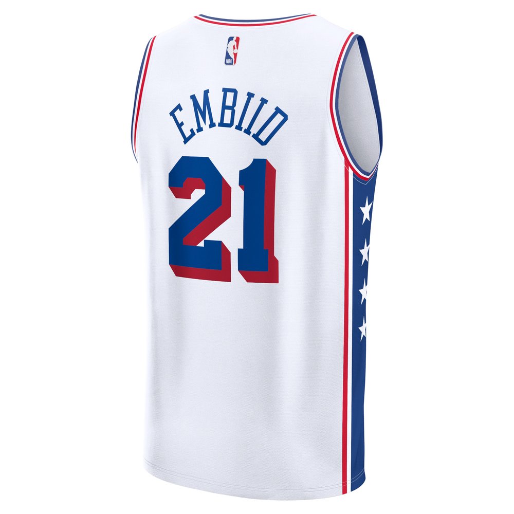 Maillot Joel Embiid Philadelphia 76ers Fast Break Association Edition - White