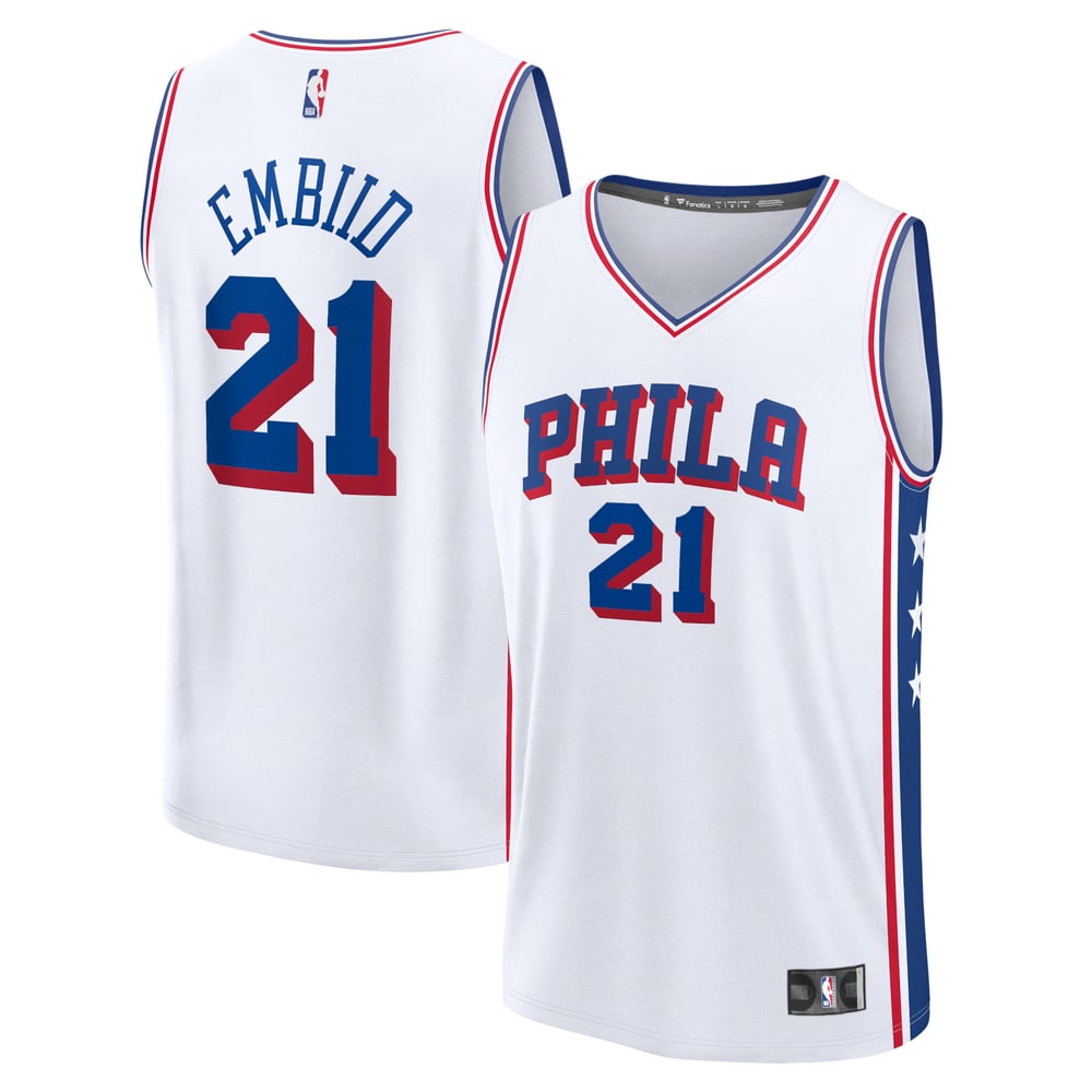 Maillot Joel Embiid Philadelphia 76ers Fast Break Association Edition - White