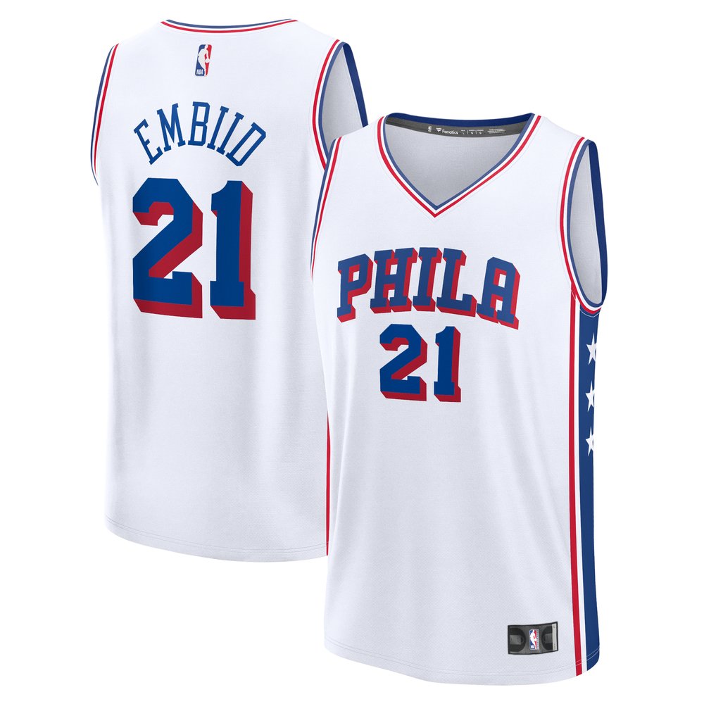 Maillot Joel Embiid Philadelphia 76ers Fast Break Association Edition - White