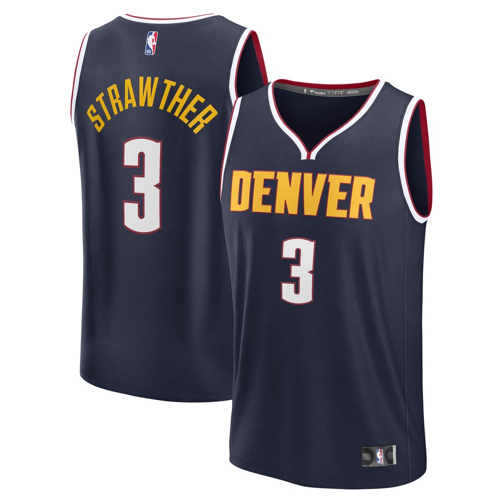 Maillot Julian Strawther Denver Nuggets Fast Break Icon Edition - Navy