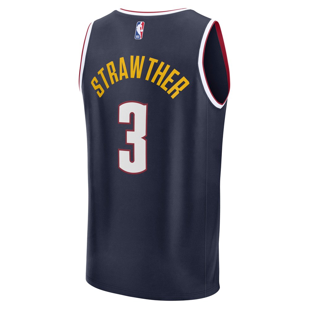 Maillot Julian Strawther Denver Nuggets Fast Break Icon Edition - Navy