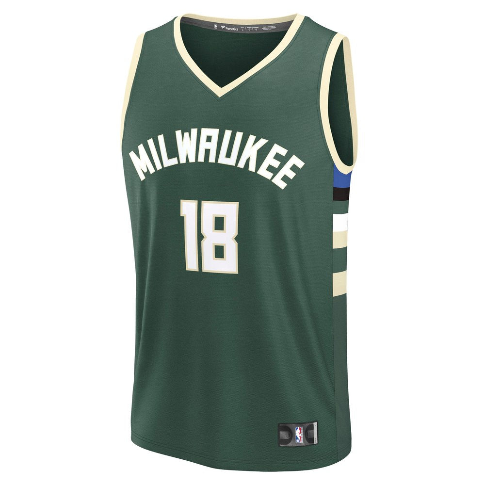 Maillot Kyle Kuzma Milwaukee Bucks Fast Break Icon Edition - Hunter Green