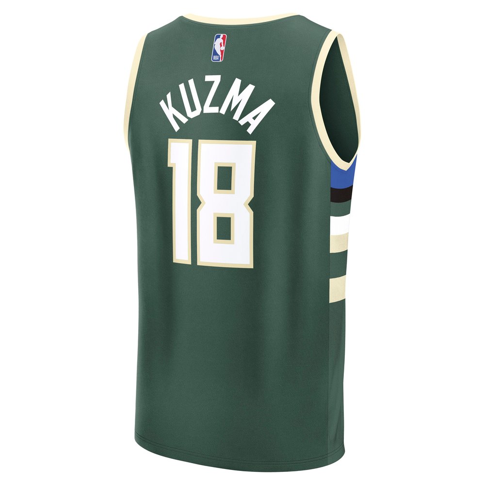 Maillot Kyle Kuzma Milwaukee Bucks Fast Break Icon Edition - Hunter Green