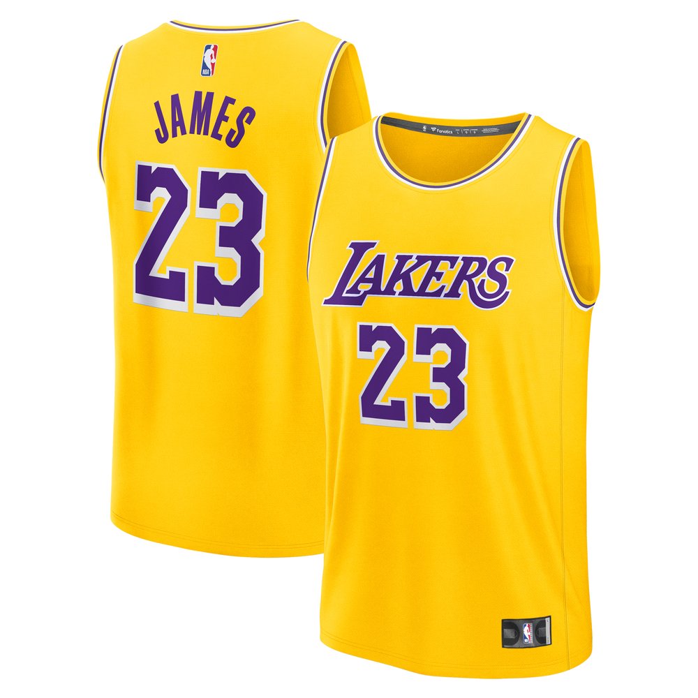 Maillot LeBron James Los Angeles Lakers Fast Break Icon Edition - Gold