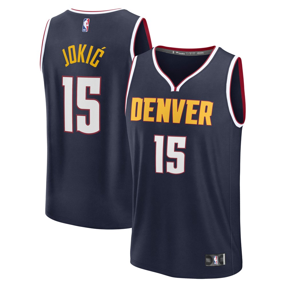 Maillot Nikola Jokic Denver Nuggets Fast Break Icon Edition - Navy