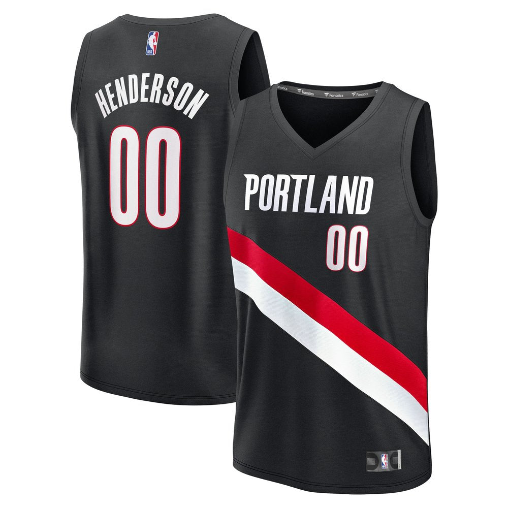 Maillot Scoot Henderson Portland Trail Blazers Fast Break Icon Edition - Black