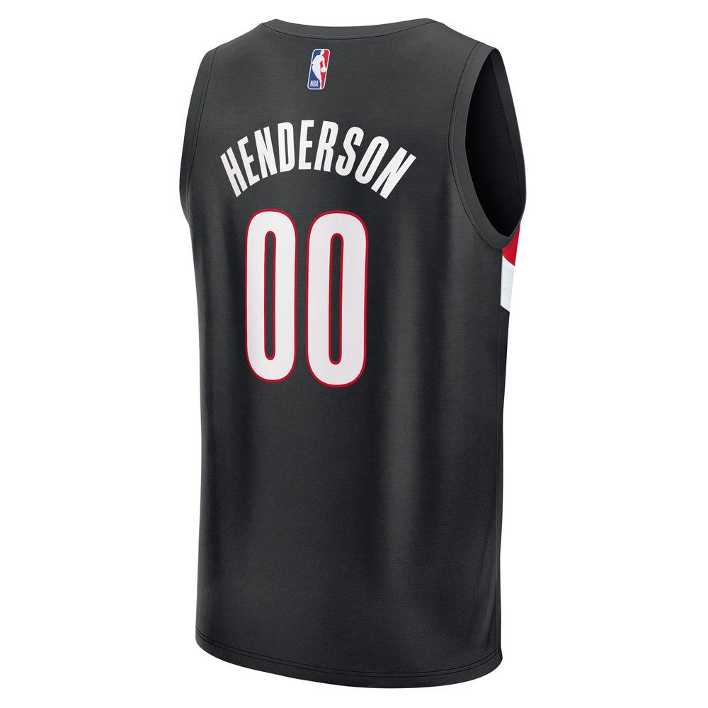Maillot Scoot Henderson Portland Trail Blazers Fast Break Icon Edition - Black