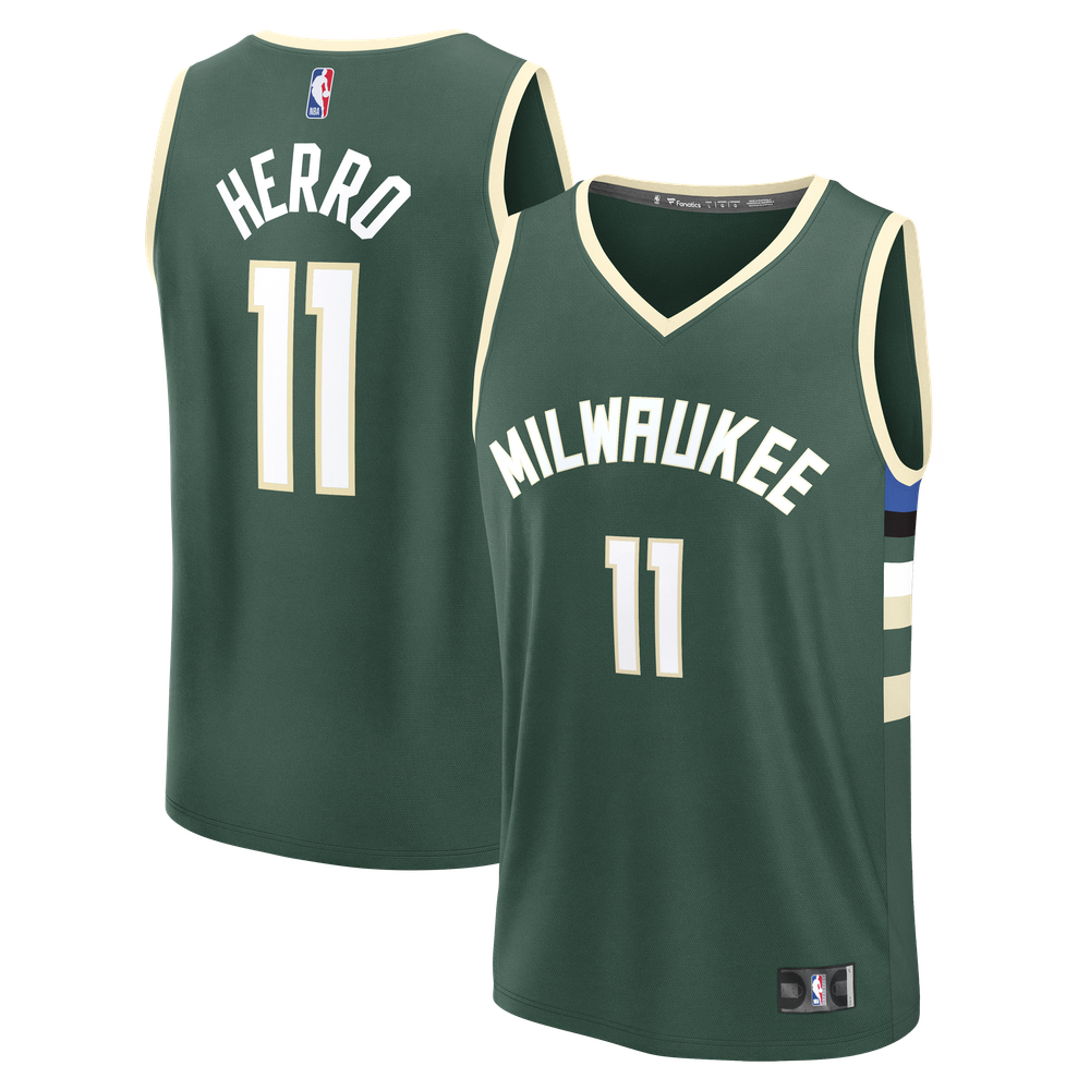 Maillot Tyler Herro Milwaukee Bucks Fast Break Icon Edition - Hunter Green