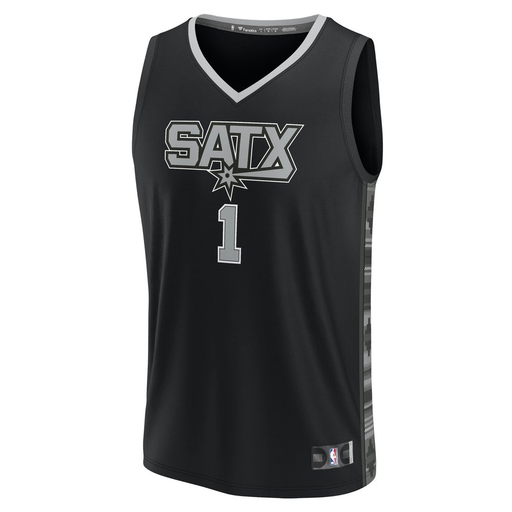 Maillot Victor Wembanyama San Antonio Spurs Fast Break Statement Edition - Black