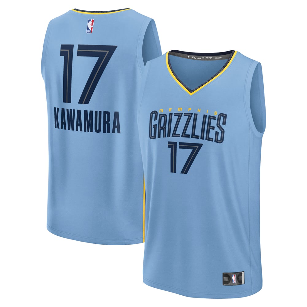 Maillot Yuki Kawamura Memphis Grizzlies Fast Break Statement Edition - Light Blue