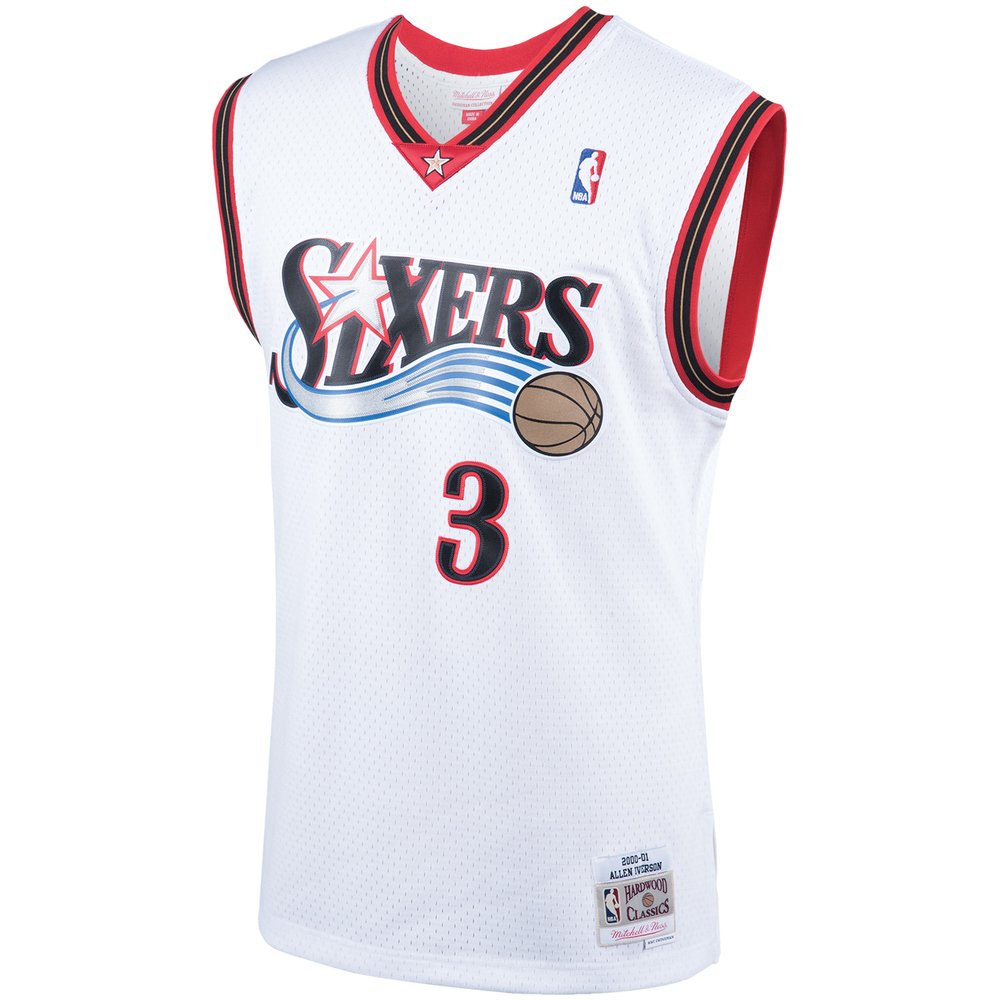 Maillot Allen Iverson Philadelphia 76ers Swingman Hardwood Classics - White