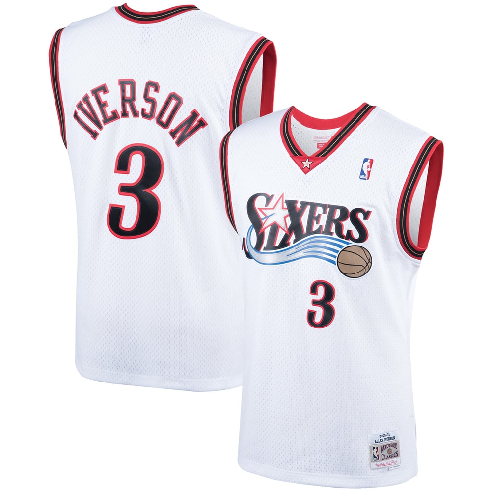 Maillot Allen Iverson Philadelphia 76ers Swingman Hardwood Classics - White
