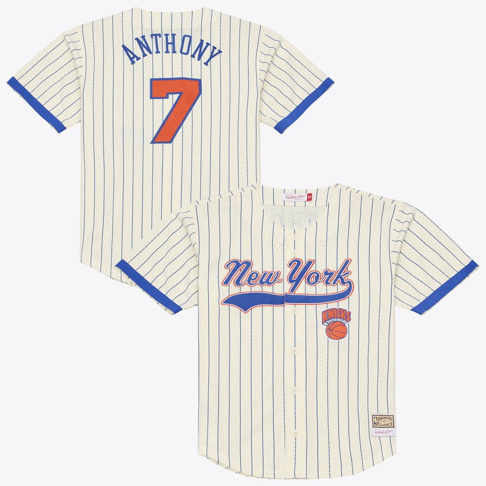 Maillot Carmelo Anthony New York Knicks Hardwood Classics - Cream