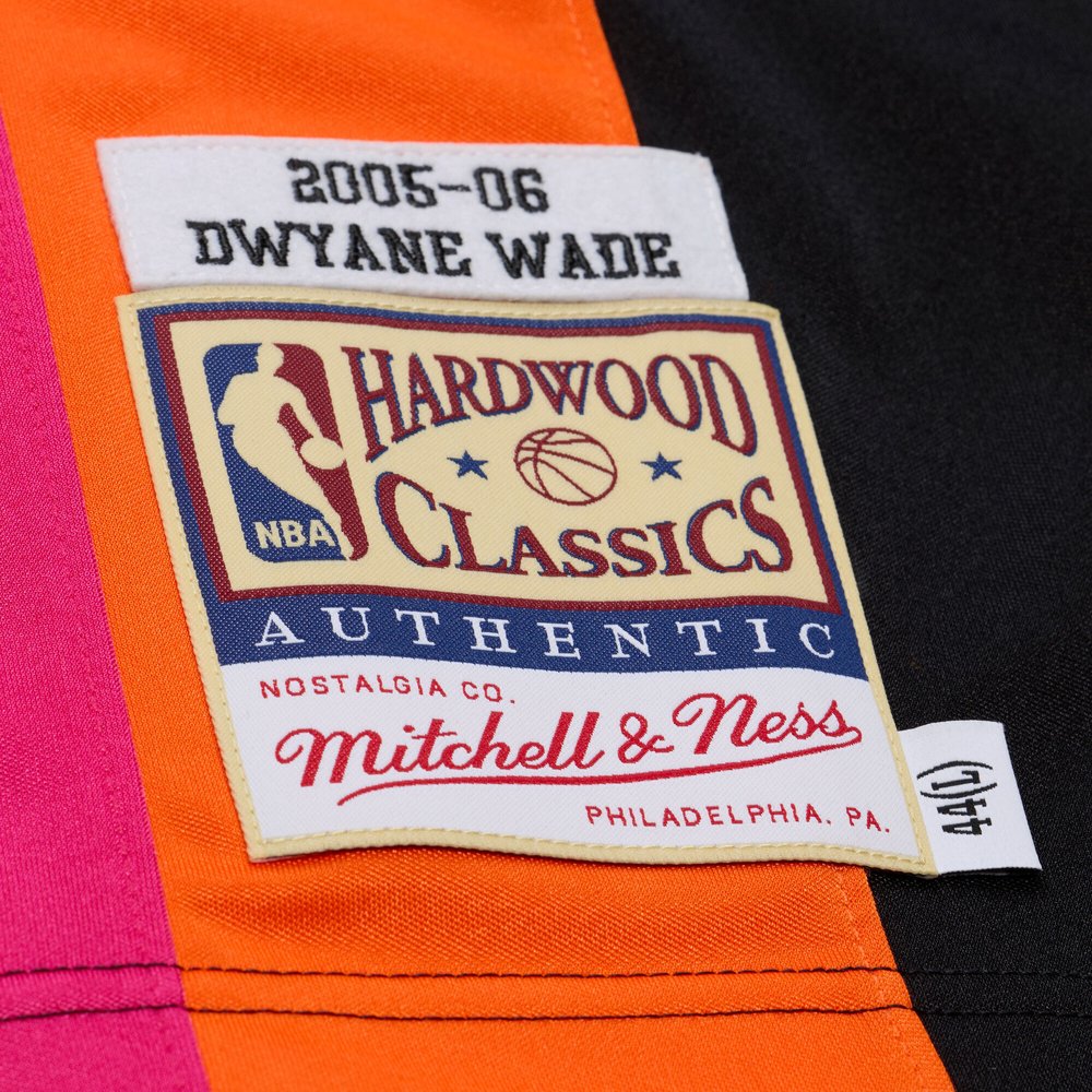 Maillot Dwyane Wade Miami Heat Authentic Hardwood Classics - Black