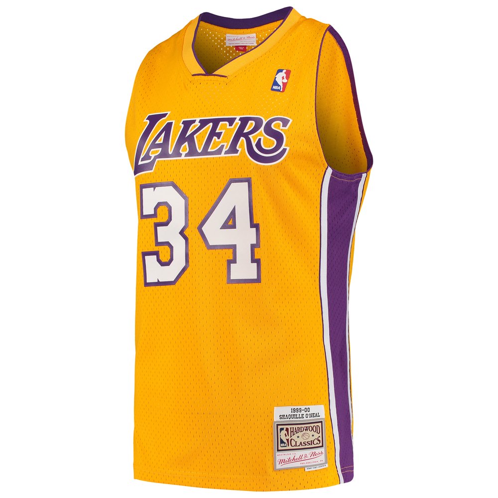 Maillot Shaquille O'Neal Los Angeles Lakers Swingman Hardwood Classics - Gold