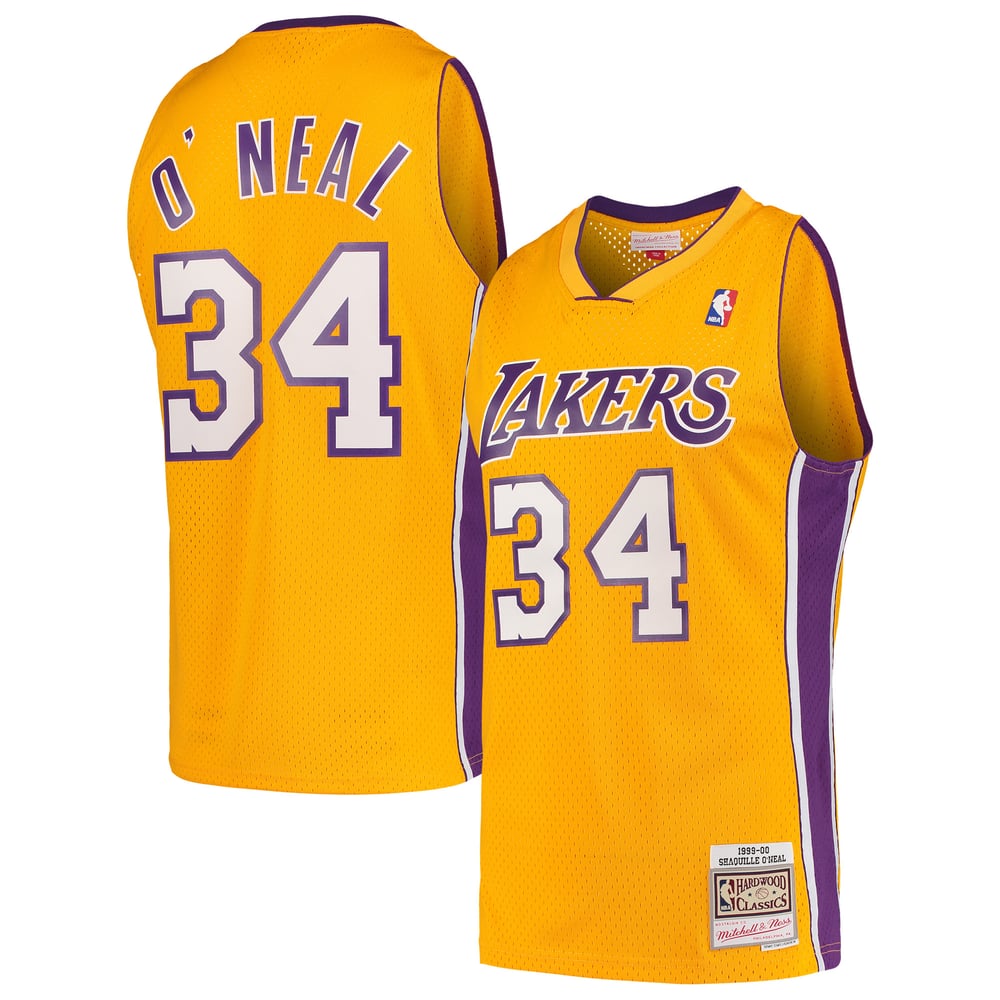 Maillot Shaquille O'Neal Los Angeles Lakers Swingman Hardwood Classics - Gold