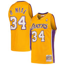 Maillot Shaquille O'Neal Los Angeles Lakers Swingman Hardwood Classics - Gold