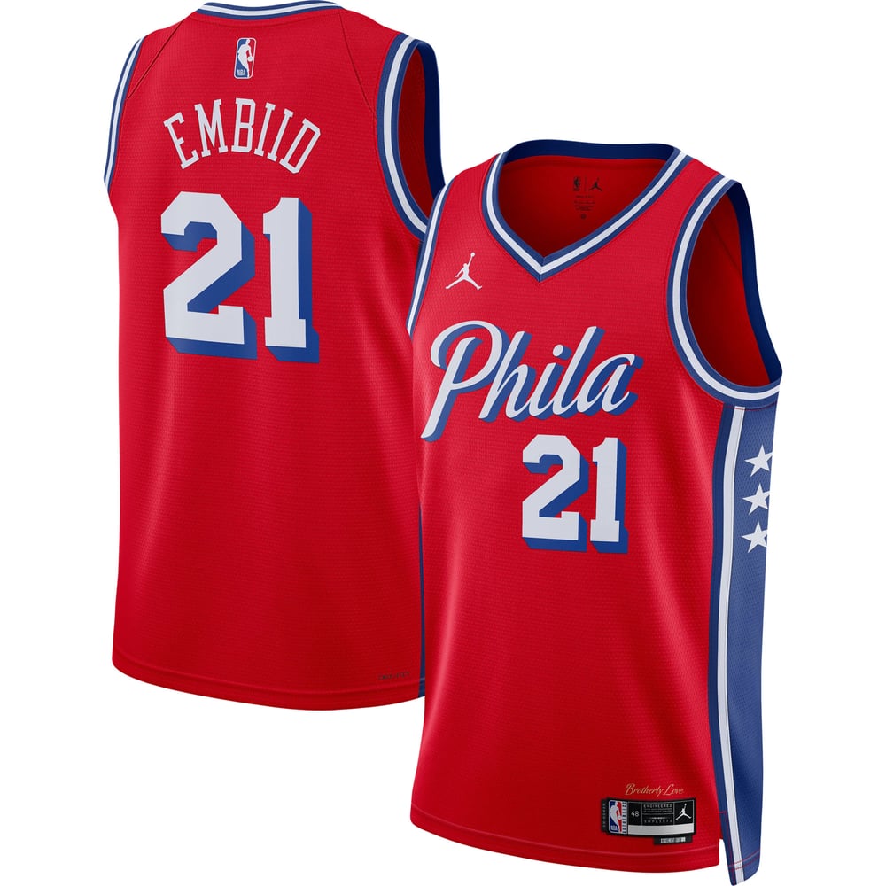 Maillot Joel Embiid Philadelphia 76ers Swingman Statement Edition - Red