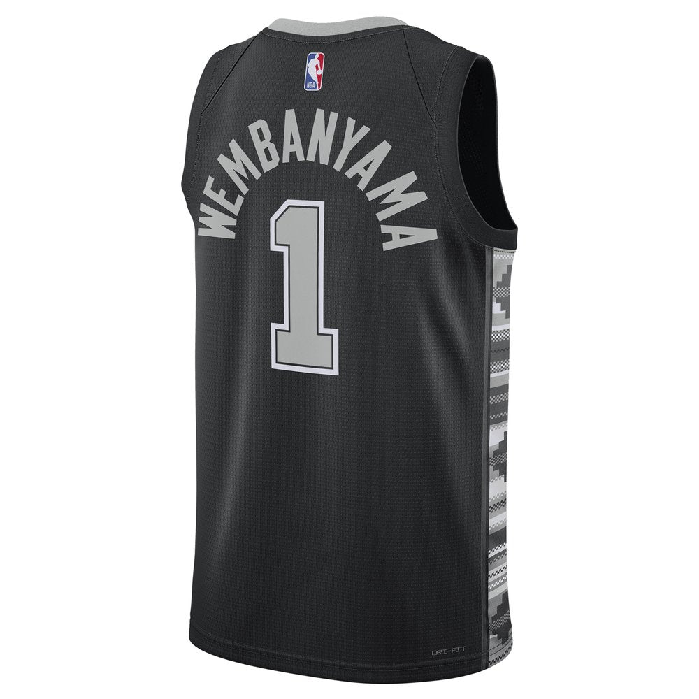 Maillot Victor Wembanyama San Antonio Spurs Swingman Statement Edition - Black