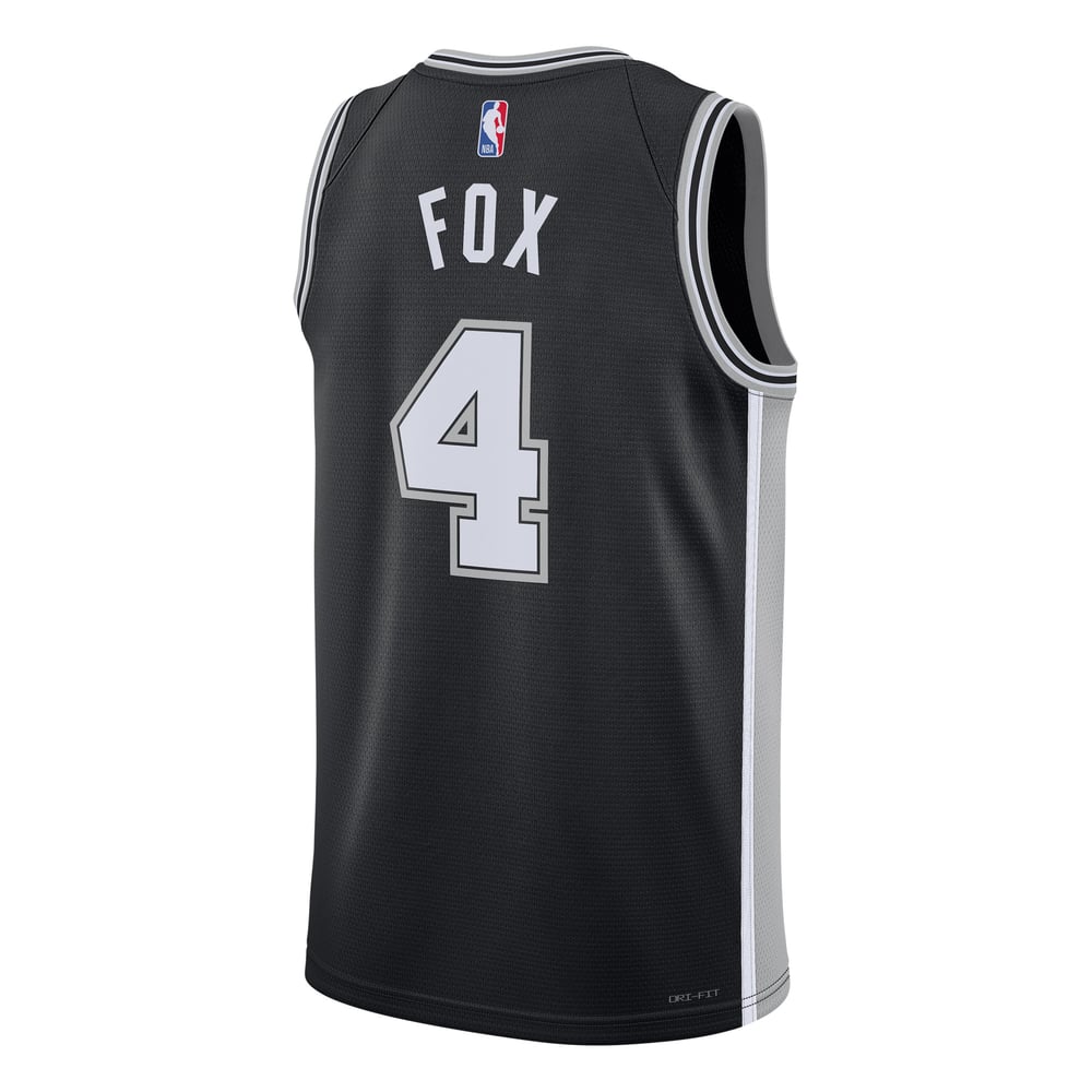 Maillot De'Aaron Fox San Antonio Spurs Swingman Icon Edition - Black