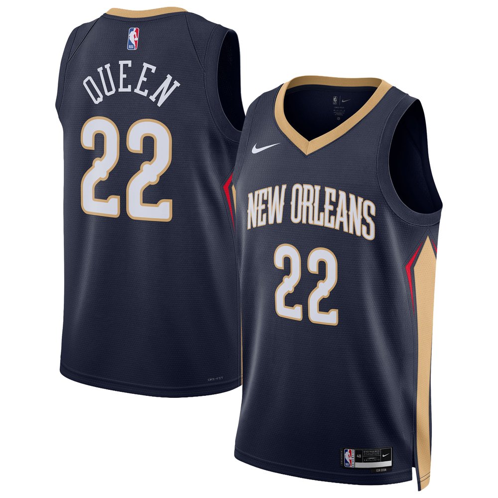 Maillot Derik Queen New Orleans Pelicans Swingman Icon Edition - Navy