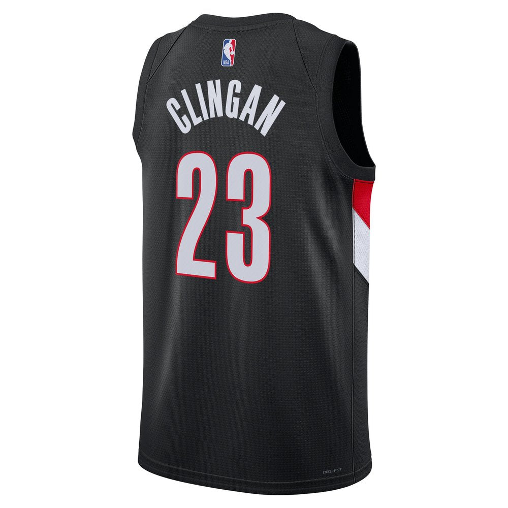 Maillot Donovan Clingan Portland Trail Blazers Swingman Icon Edition - Black