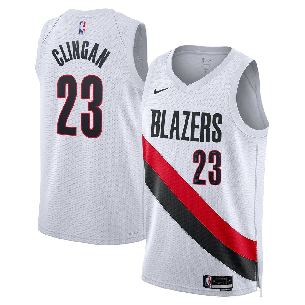 Maillot Donovan Clingan Portland Trail Blazers Swingman Association Edition - White