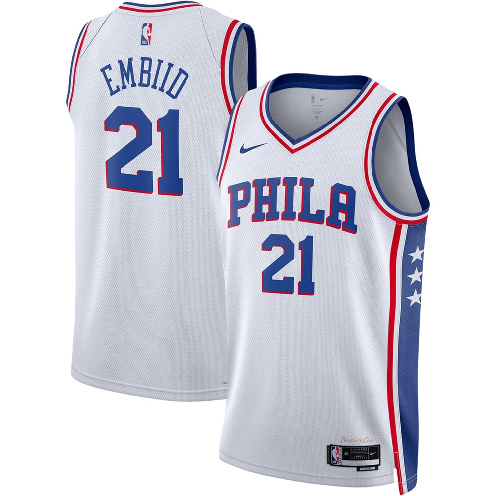 Maillot Joel Embiid Philadelphia 76ers Swingman Association Edition - White
